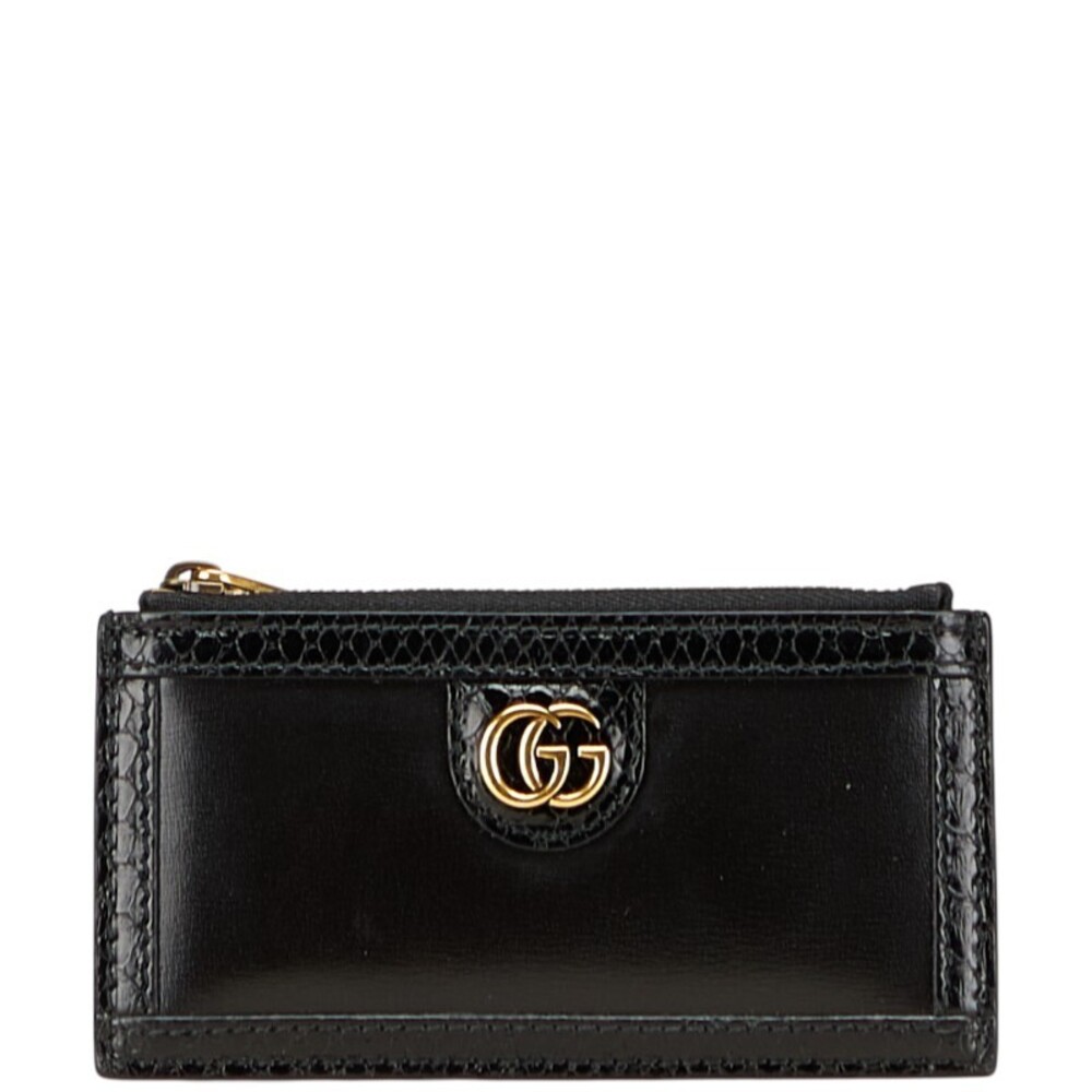 Gucci Python Fragment Wallet Black Leather - image 1